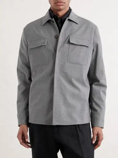 ELEVENTY Wool-Blend Flannel Overshirt - Men | Thumbnail 3