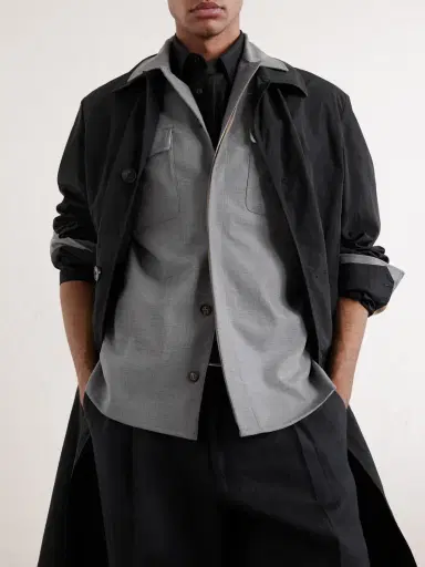 ELEVENTY Wool-Blend Flannel Overshirt - Men | Thumbnail 5