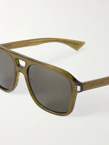 Saint Laurent Aviator-Style Silver-Tone and Acetate Sunglasses - Men | Thumbnail 3 Saint Laurent Aviator-Style Silver-Tone and Acetate Sunglasses - Men | Thumbnail 3