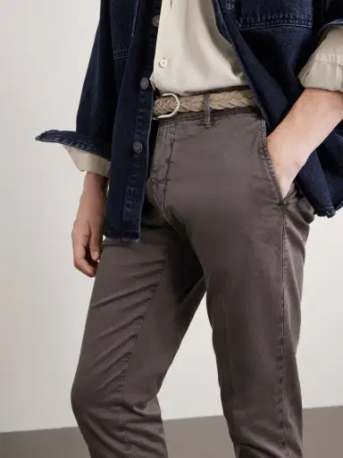 Slowear Slim-Fit Tapered Stretch-Cotton Gabardine Trousers - Men | Thumbnail 6
