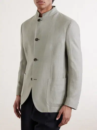 ELEVENTY Slim-Fit Linen Blazer - Men | Thumbnail 3
