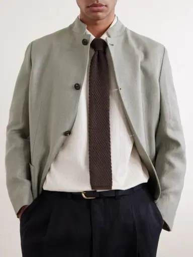 ELEVENTY Slim-Fit Linen Blazer - Men | Thumbnail 5