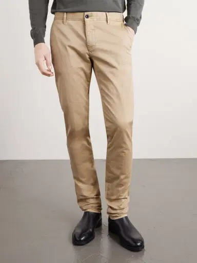Slowear Slim-Fit Tapered Stretch-Cotton Gabardine Trousers - Men | Thumbnail 3