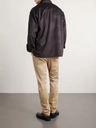 Slowear Slim-Fit Tapered Stretch-Cotton Gabardine Trousers - Men | Thumbnail 4