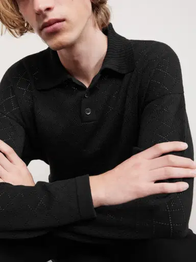 BODE Anisette Pointelle-Knit Cotton Polo Shirt - Men | Thumbnail 5