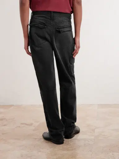 Satoshi Nakamoto Enduro Straight-Leg Padded Paint-Splattered Jeans - Men | Thumbnail 4