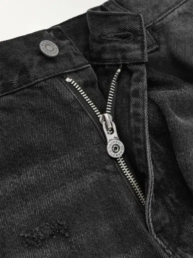 Satoshi Nakamoto Enduro Straight-Leg Padded Paint-Splattered Jeans - Men | Thumbnail 6