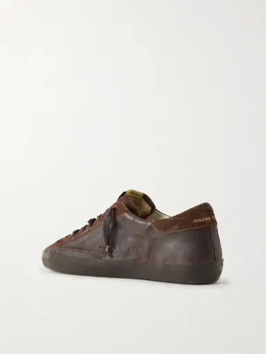 Golden Goose Super-Star Distressed Suede-Trimmed Leather Sneakers - Men | Thumbnail 4 Golden Goose Super-Star Distressed Suede-Trimmed Leather Sneakers - Men | Thumbnail 4