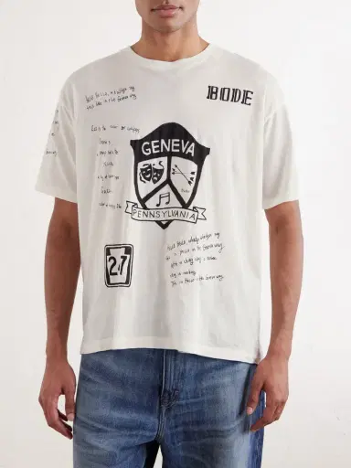 BODE Camp Crest Printed Cotton-Jersey T-Shirt - Men | Thumbnail 3 BODE Camp Crest Printed Cotton-Jersey T-Shirt - Men | Thumbnail 3