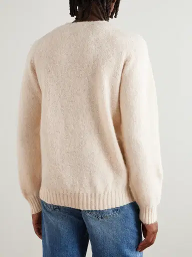 Drake's Brushed Shetland Wool Sweater - Men | Thumbnail 4 Drake's Brushed Shetland Wool Sweater - Men | Thumbnail 4