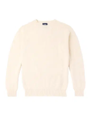 Drake's Brushed Shetland Wool Sweater - Men | Thumbnail 1 Drake's Brushed Shetland Wool Sweater - Men | Thumbnail 1