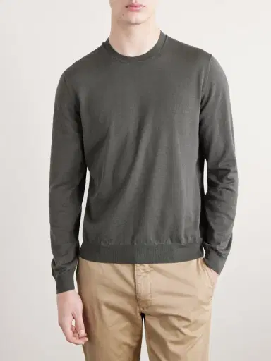 Slowear Cotton and Silk-Blend Sweater - Men | Thumbnail 3