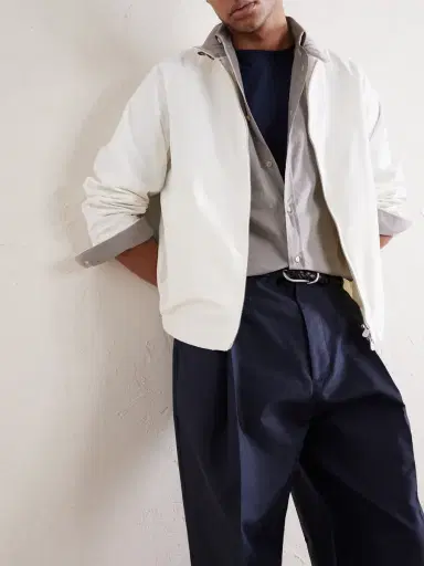 Brunello Cucinelli Tapered Pleated Cotton and Linen-Blend Trousers - Men | Thumbnail 5 Brunello Cucinelli Tapered Pleated Cotton and Linen-Blend Trousers - Men | Thumbnail 5