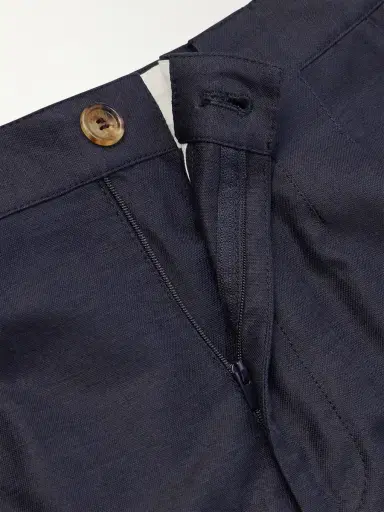 Brunello Cucinelli Tapered Pleated Cotton and Linen-Blend Trousers - Men | Thumbnail 6 Brunello Cucinelli Tapered Pleated Cotton and Linen-Blend Trousers - Men | Thumbnail 6