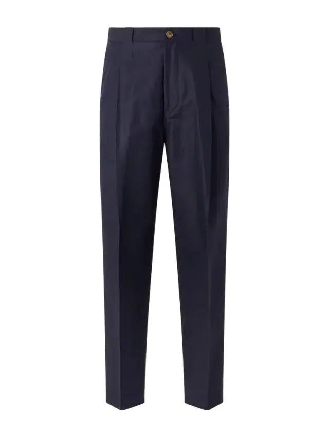 Brunello Cucinelli Tapered Pleated Cotton and Linen-Blend Trousers - Men