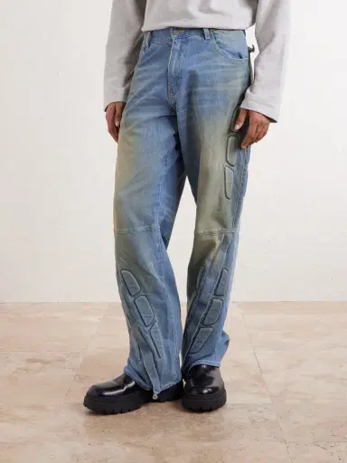 Satoshi Nakamoto Enduro Straight-Leg Padded Jeans - Men | Thumbnail 3