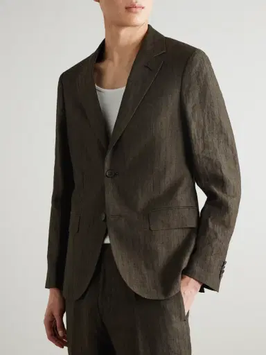 MR P. Striped Linen Suit Jacket - Men | Thumbnail 3 MR P. Striped Linen Suit Jacket - Men | Thumbnail 3