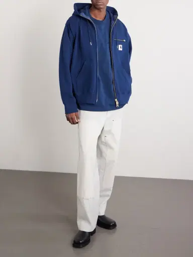 Sacai Carhartt WIP Logo-Appliquéd Cotton-Jersey T-Shirt - Men | Thumbnail 2