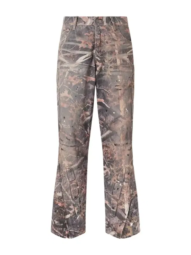 Satoshi Nakamoto Enduro Straight-Leg Padded Camouflage-Print Jeans - Men