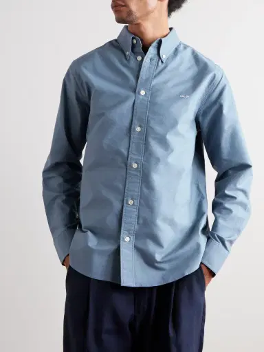 NN07 Colby 5910 Button-Down Collar Logo-Embroidered Organic Cotton Shirt - Men | Thumbnail 3 NN07 Colby 5910 Button-Down Collar Logo-Embroidered Organic Cotton Shirt - Men | Thumbnail 3