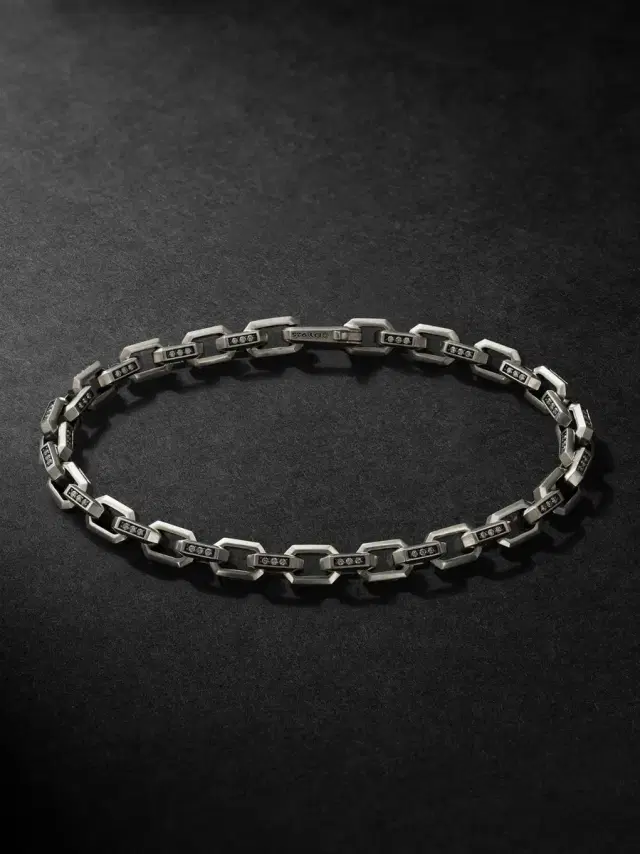 David Yurman Streamline® Sterling Silver Diamond Chain Bracelet - Men