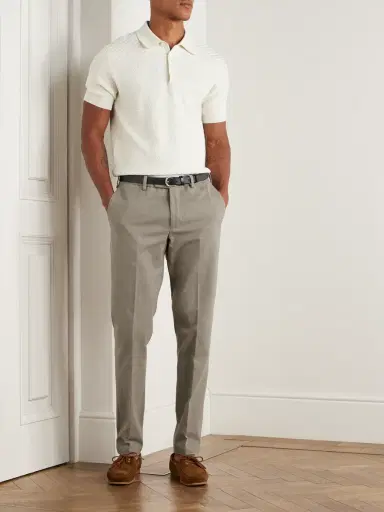 Thom Sweeney Straight-Leg Cotton-Twill Trousers - Men | Thumbnail 2