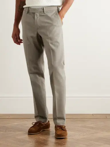 Thom Sweeney Straight-Leg Cotton-Twill Trousers - Men | Thumbnail 3