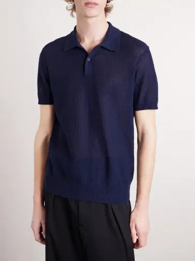 MR P. Honeycomb-Knit Organic Cotton Polo Shirt - Men | Thumbnail 3 MR P. Honeycomb-Knit Organic Cotton Polo Shirt - Men | Thumbnail 3