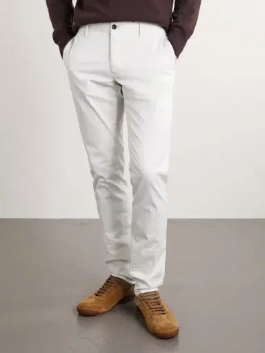Slowear Slim-Fit Tapered Stretch-Cotton Gabardine Trousers - Men | Thumbnail 3