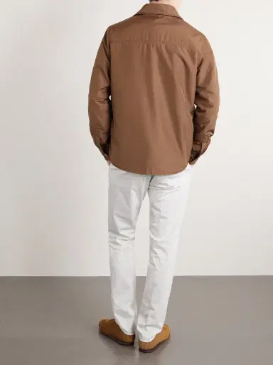 Slowear Slim-Fit Tapered Stretch-Cotton Gabardine Trousers - Men | Thumbnail 4