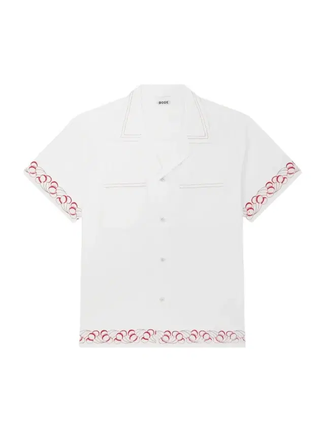 Cherry Lane Camp-Collar Embroidered Cotton-Poplin Shirt - Men