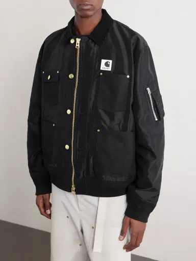 Sacai Carhart WIP Padded Shell and Cotton-Twill Bomber Jacket - Men | Thumbnail 3 Sacai Carhart WIP Padded Shell and Cotton-Twill Bomber Jacket - Men | Thumbnail 3