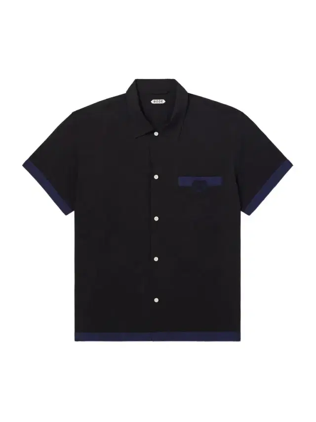 Heart Deco Appliquéd Two-Tone Cotton Shirt - Men