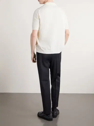 Slowear Slim-Fit Cotton-Blend Terry Polo Shirt - Men | Thumbnail 4