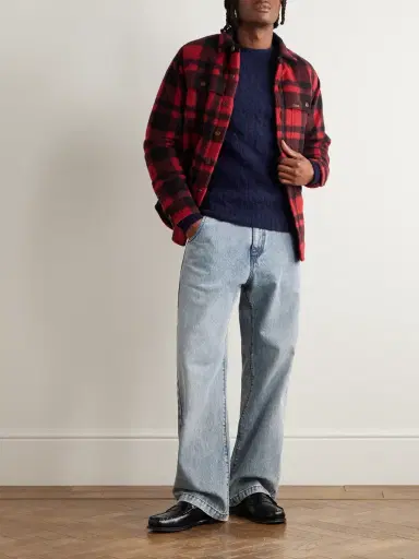 Drake's Cable-Knit Brushed Shetland Wool Sweater - Men | Thumbnail 2 Drake's Cable-Knit Brushed Shetland Wool Sweater - Men | Thumbnail 2