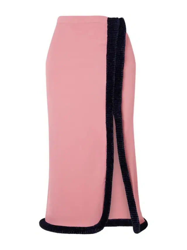 Castries Velvet-trimmed Stretch-jersey Midi Skirt