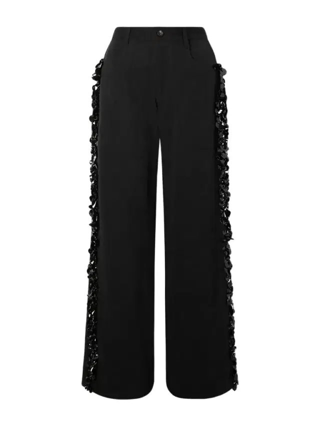 Burro Embellished Wide-leg Jeans