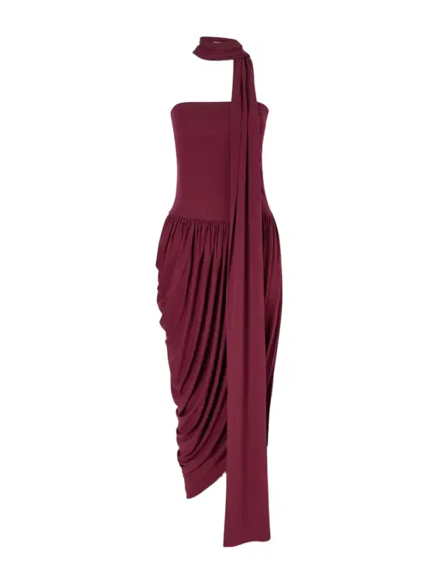 Solina Strapless Satin Maxi Dress