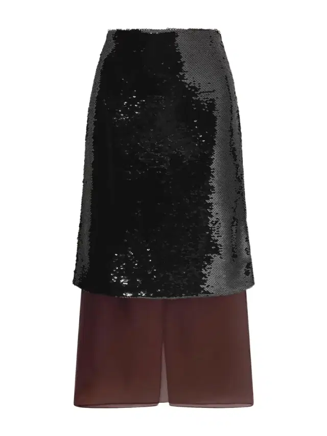 Luminessa Sequined Organza Maxi Skirt