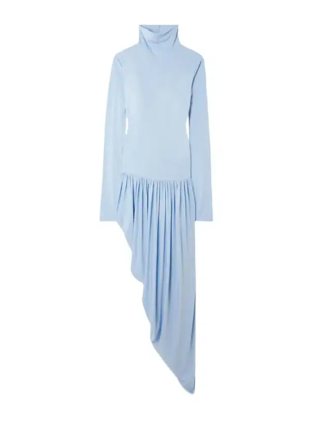 Solina Draped Jersey Mock-neck Maxi Dress