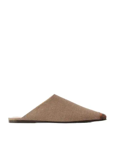 Loro Piana Alba Embellished Cashmere And Silk-blend Hopsack Slippers | Thumbnail 1 Loro Piana Alba Embellished Cashmere And Silk-blend Hopsack Slippers | Thumbnail 1