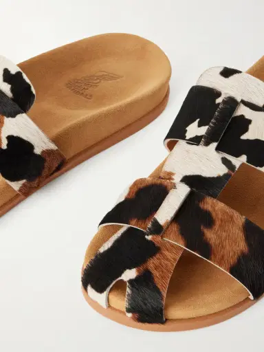 Ancient Greek Sandals Skafi Cow-print Calf Hair Sandals | Thumbnail 5 Ancient Greek Sandals Skafi Cow-print Calf Hair Sandals | Thumbnail 5