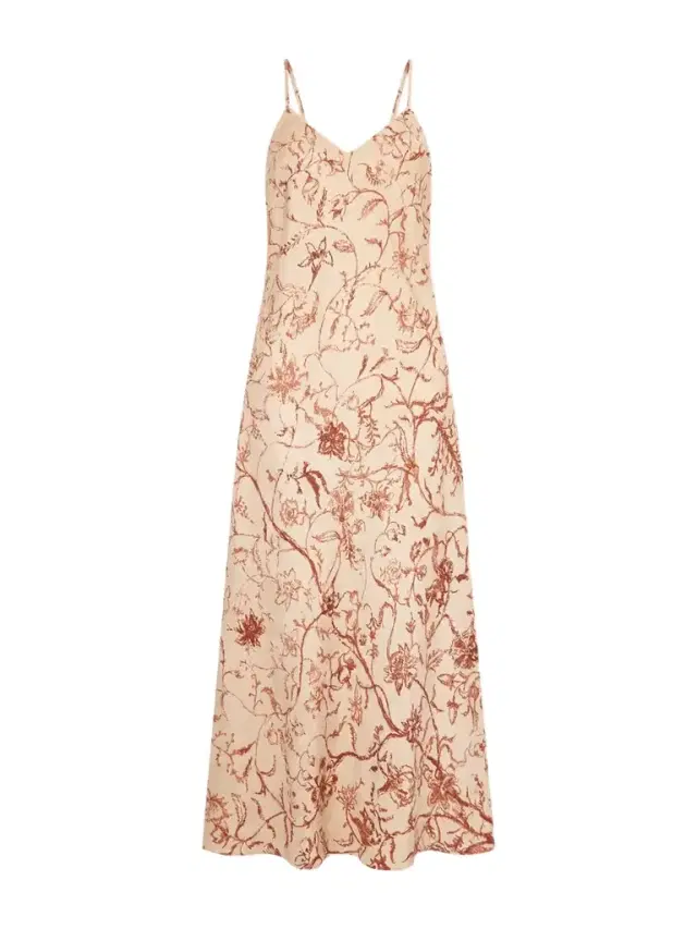 Loro Piana Floral Silk-jacquard Midi Dress