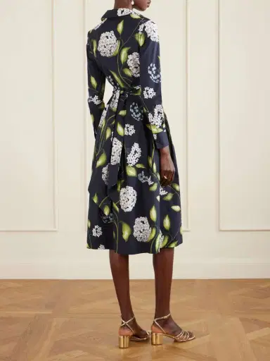 Oscar de la Renta Wrap-effect Floral-print Cotton-blend Poplin Shirt Dress | Thumbnail 3 Oscar de la Renta Wrap-effect Floral-print Cotton-blend Poplin Shirt Dress | Thumbnail 3