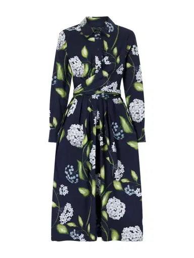 Oscar de la Renta Wrap-effect Floral-print Cotton-blend Poplin Shirt Dress | Thumbnail 1 Oscar de la Renta Wrap-effect Floral-print Cotton-blend Poplin Shirt Dress | Thumbnail 1