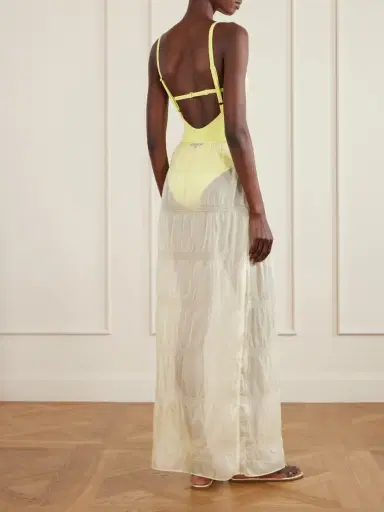 Kiki de Montparnasse Smocked Silk-blend Maxi Skirt | Thumbnail 3 Kiki de Montparnasse Smocked Silk-blend Maxi Skirt | Thumbnail 3