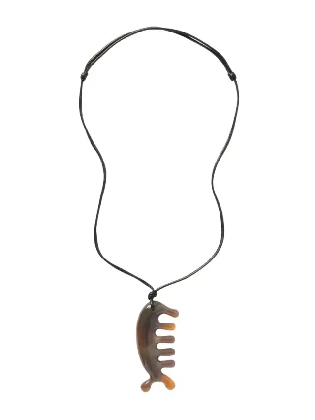 Beluga Gua Sha Aragonite Cord Necklace