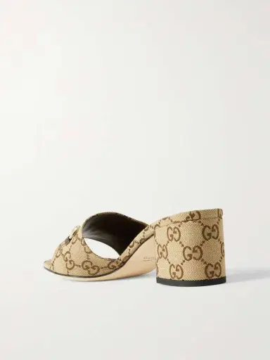 Gucci Horsebit-embellished Canvas-jacquard Mules | Thumbnail 3 Gucci Horsebit-embellished Canvas-jacquard Mules | Thumbnail 3