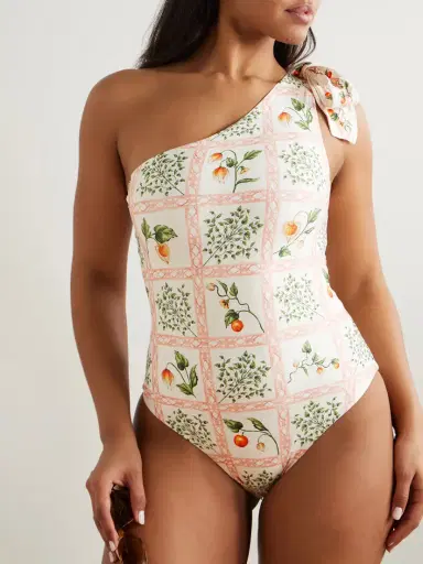 Agua by Agua Bendita Remedios One-shoulder Printed Recycled Swimsuit | Thumbnail 2 Agua by Agua Bendita Remedios One-shoulder Printed Recycled Swimsuit | Thumbnail 2