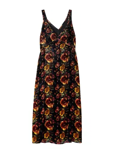 R13 Floral-print Velvet Midi Dress | Thumbnail 1